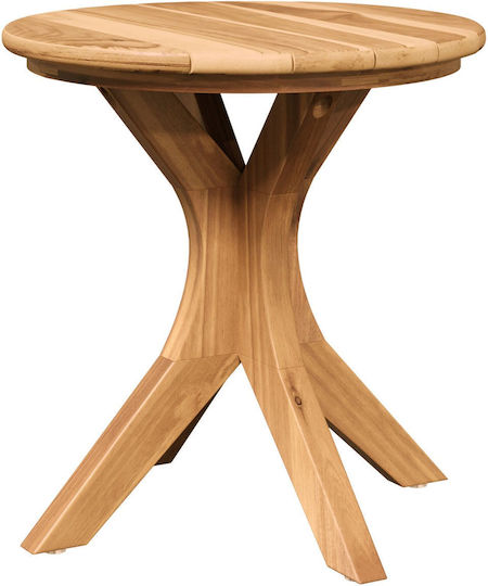 Garten- und Terrassentisch für Kleine Außenbereiche aus Teak Braun 40x41x41cm