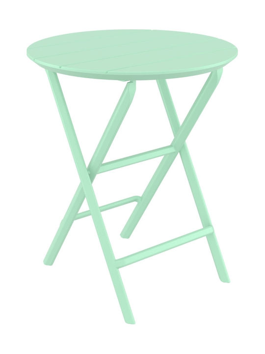 Plastic Masa auxiliară pentru spații exterioare mici Helen Opaline Green 60x60x74buc