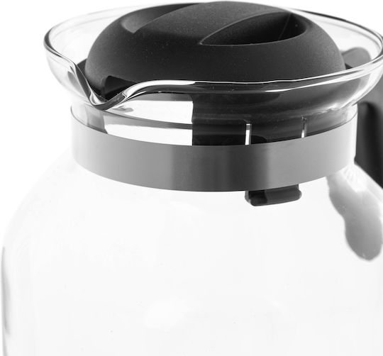 Kadax Glas-Teekanne Schwarz 1500ml