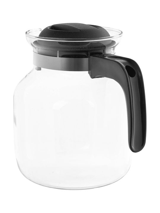 Kadax Τσαγιέρα Γυάλινη Μαύρη 1500ml
