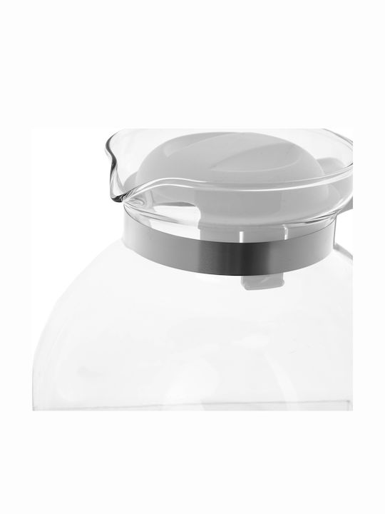 Kadax Ceainic Din Sticlă Alb 1700ml