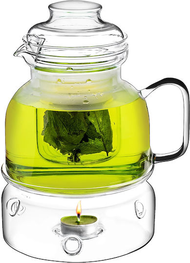 Kadax Teapot with Filter Glass Transparent 1500ml