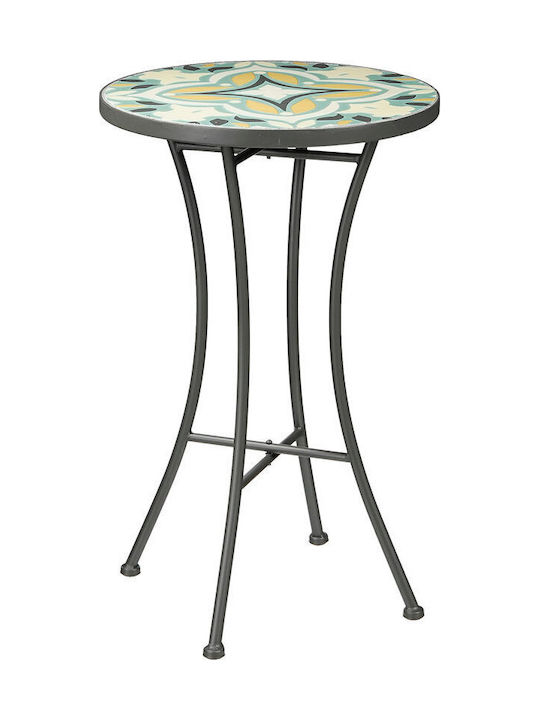 Auxiliary Outdoor Free Standing Metal Table Green 35.5x35.5x54cm