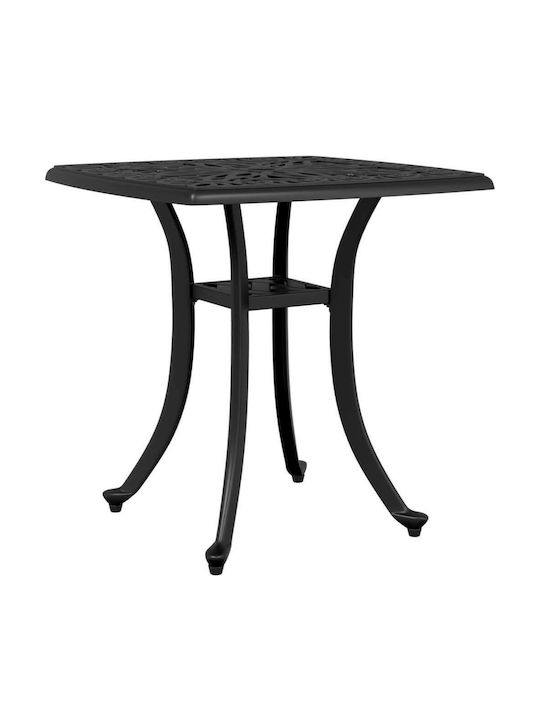 Sitting Room Outdoor Aluminum Table Black 53x53x53cm
