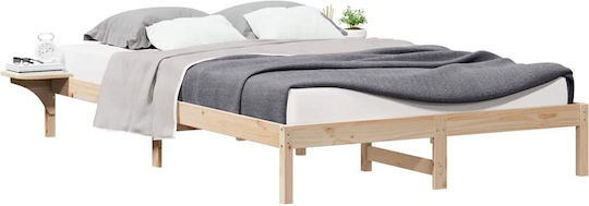 Κρεβάτι Υπέρδιπλο για Στρώμα 160x210cm Φυσικό Κρεβάτι Υπέρδιπλο για Στρώμα 160x210cm Φυσικό