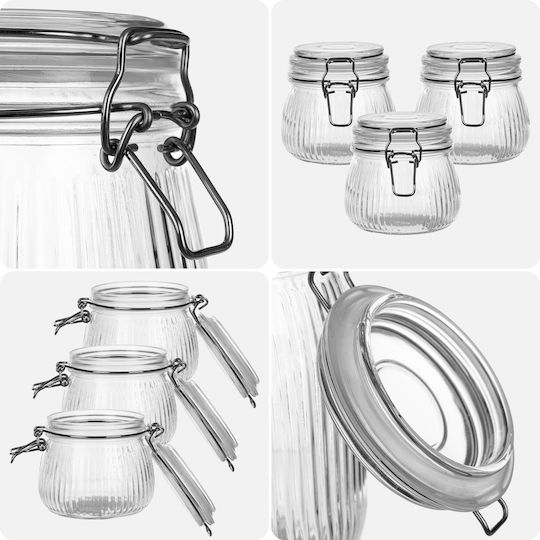 Kadax Glasbehälter Deckel 500 Ml 3 Stück