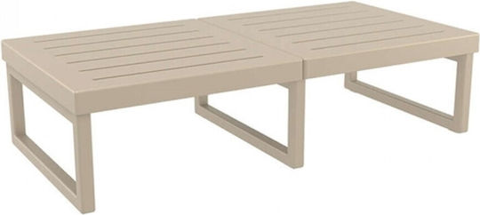 Sitting Room Table Catering Mykonos 138 Foldable 130x65x33 Dove Grey