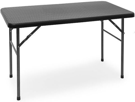 Masă Pliabil 121.5x61.5x74buc Negru Masă Pliabil 121.5x61.5x74buc Negru