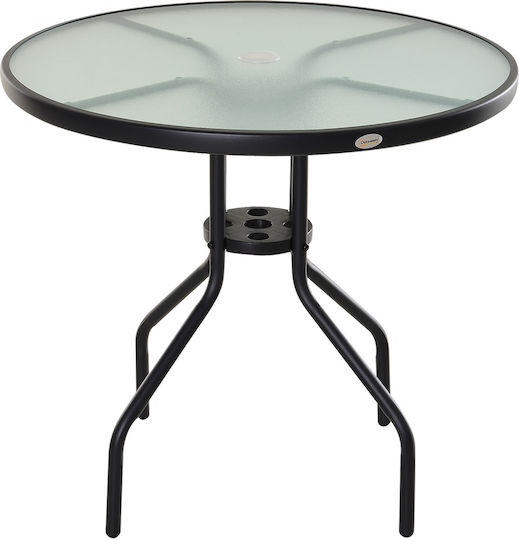 Table 80x80x72 Black