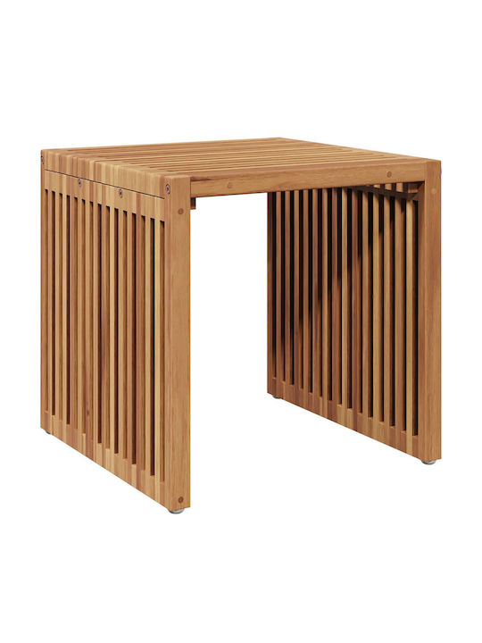 Sitting Room Table for Small Outdoor Spaces from Teak Brown 45x42.5x45cm