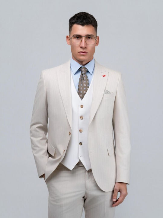 Summer Men's Suit Ecru