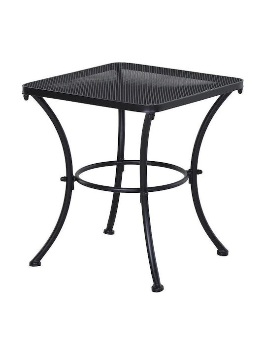 Metal Masa pentru spații exterioare mici Negru 45x45x50buc