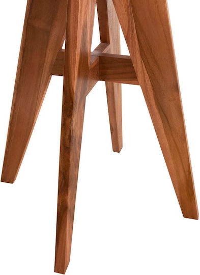 Garden & Terrace Table for Small Outdoor Spaces by Freebox Made of Solid Teak Natural 70x70x75cm
