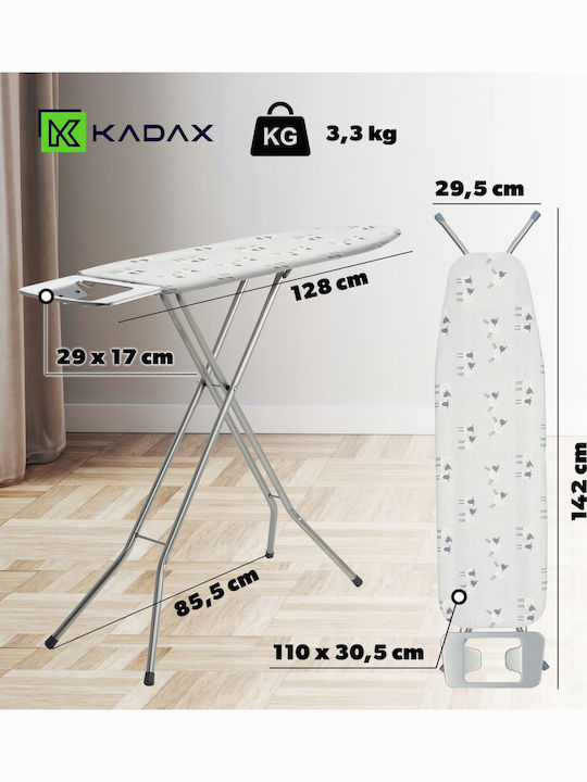 Kadax Kadax Foldable Ironing Board for Steam Iron 110x30cm