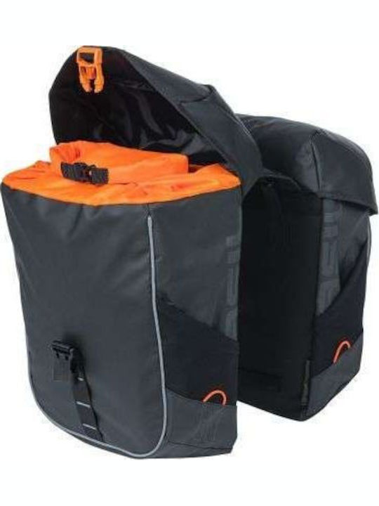 Basil Doppeltes Fahrradkorb-Tasche 34lt Schwarz