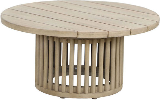 Masă Pentru Spații Exterioare Mici Din Salcâm Sumatra Natural 80x80x80cm
