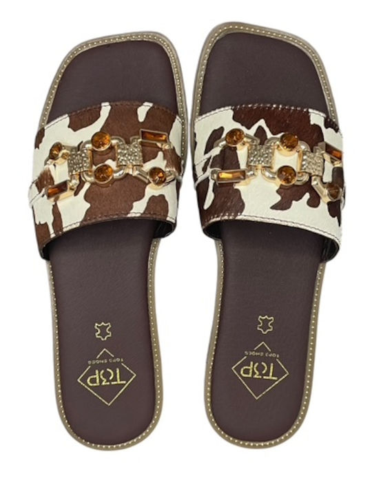Leather Women's Flat Sandals GY-08392-500-1