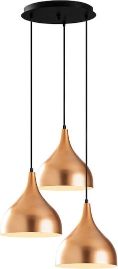 Megapap Oslo Pendant Light Copper 47x30x122cm Megapap Oslo Pendant Light Copper 47x30x122cm