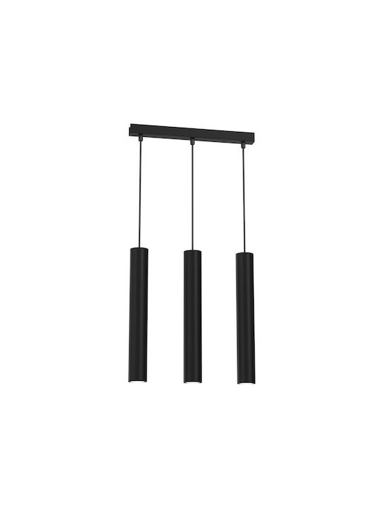 Eko Light Hudson Lustră Negru Calea ferată cu Dulie GU10 60cm.