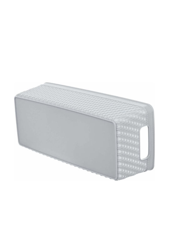 Kadax Plastic White Storage Basket 10x24.5cm