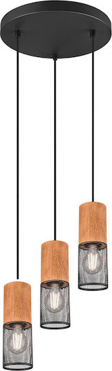 Trio Lighting Tosh Κρεμαστό Φωτιστικό Καφέ 28x150εκ. Trio Lighting Tosh Κρεμαστό Φωτιστικό Καφέ 28x150εκ.