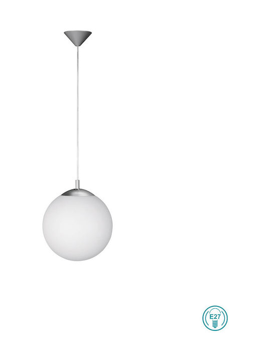 Wofi Point Pendant Light White with Socket E27 35cm