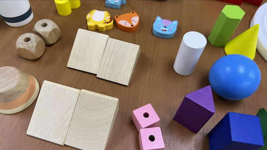 Malvys Cuburi de Construit Educative din Lemn