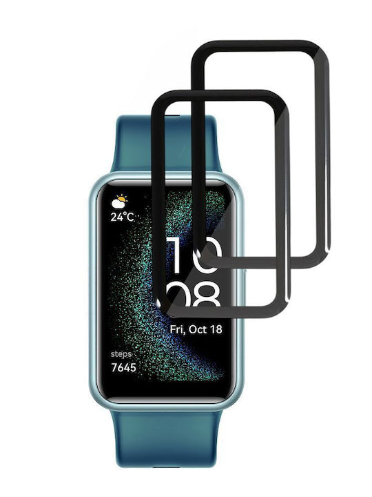 Techsuit Nano Flex Vollflächig Gehärtetes Glas Für Huawei Watch Fit 2Stück