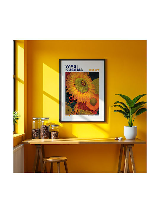 Poster Yayoi Kusama Sunflower Field Art407 50cm X 70cm