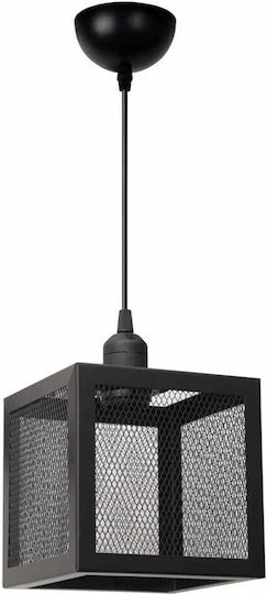 GloboStar Κρεμαστό Φωτιστικό Μαύρο 17x17x23εκ. GloboStar Κρεμαστό Φωτιστικό Μαύρο 17x17x23εκ.