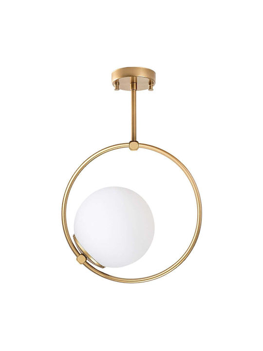 Opviq Dolunay Pendant Light Yellow with Socket E27 26x15x39cm
