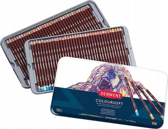 Sternstift Starpak Derwent Coloursoft Mittlere 72 Stück Metallbox