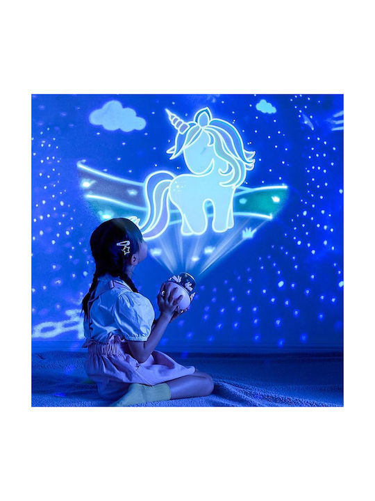 Rotating Kids Lamp Projector with Design Projection Pink 19.1x11.8x11.8cm