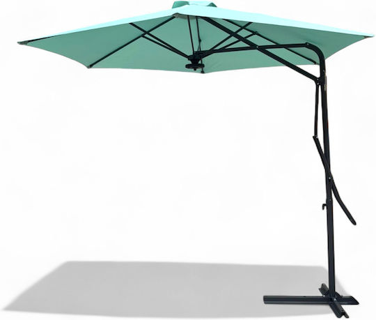 HD Garten- und Terrassen-Sonnenschirm Hängend Aluminium Hellblaue 2,7x2,7m