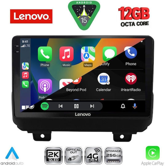 Lenovo Car Audio System for BMW X1 / X3 / X4 Jeep Wrangler 2018 (Bluetooth/USB/WiFi/GPS/Apple CarPlay/Android Auto) with 9" Touch Screen