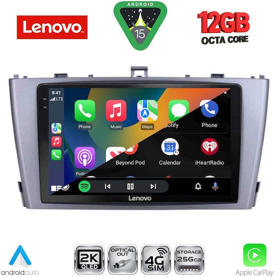 Lenovo Ηχοσύστημα Αυτοκινήτου για Toyota Avensis BMW X1 / X3 / X4 2009-2015 (Bluetooth/USB/WiFi/GPS/Apple-Carplay/Android-Auto) με Οθόνη Αφής 9"
