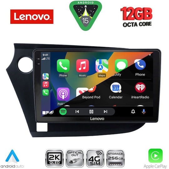 Lenovo Car Audio System for BMW X1 / X3 / X4 Honda Insight 2009-2014 (Bluetooth/USB/WiFi/GPS/Apple CarPlay/Android Auto) with 9" Touch Screen