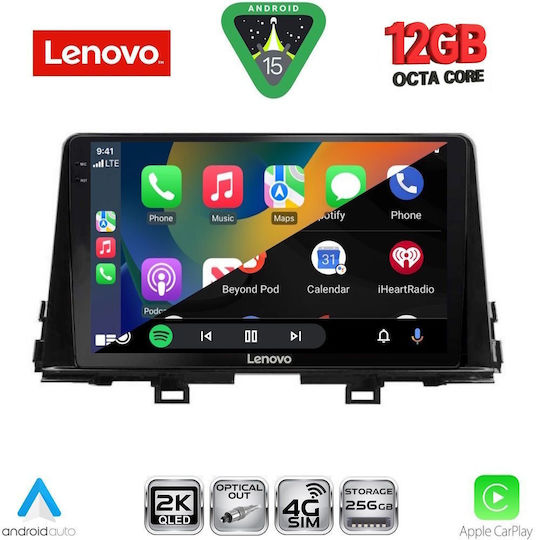 Lenovo Car Audio System for BMW X1 / X3 / X4 Kia Picanto 2017-2021 (Bluetooth/USB/WiFi/GPS/Apple CarPlay/Android Auto) with 9" Touch Screen