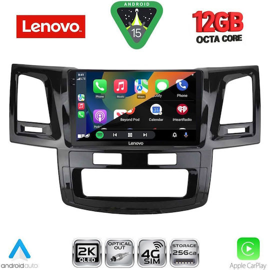 Lenovo Car Audio System for Toyota Hilux BMW X1 / X3 / X4 2005-2016 (Bluetooth/USB/WiFi/GPS/Apple CarPlay/Android Auto) with 9" Touch Screen