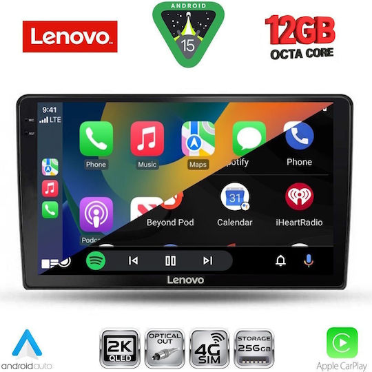 Lenovo Car Audio System for BMW X1 / X3 / X4 Alfa Romeo Giulietta 2014-2020 (Bluetooth/USB/WiFi/GPS/Apple CarPlay/Android Auto) with 9" Touch Screen