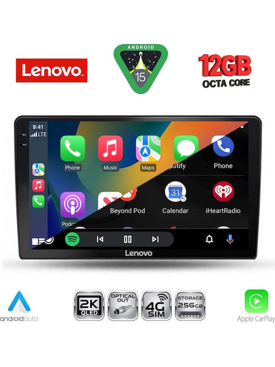 Lenovo Car Audio System for Toyota Auris BMW X1 / X3 / X4 2007-2012 (Bluetooth/USB/WiFi/GPS/Apple CarPlay/Android Auto) with 9" Touch Screen