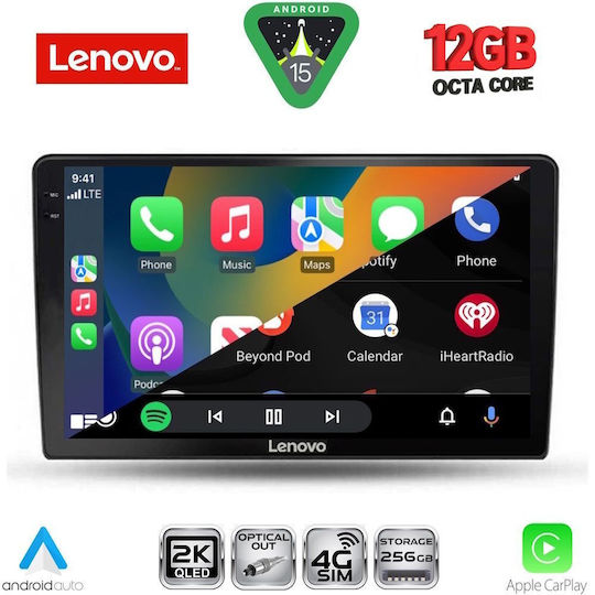 Lenovo Car Audio System for Toyota Auris BMW X1 / X3 / X4 2007-2012 (Bluetooth/USB/WiFi/GPS/Apple CarPlay/Android Auto) with 9" Touch Screen