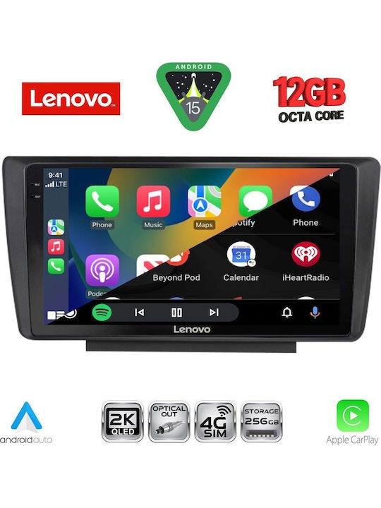 Lenovo Car Audio System for BMW X1 / X3 / X4 Skoda Octavia 2005-2012 (Bluetooth/USB/WiFi/GPS/Apple CarPlay/Android Auto) with 9" Touch Screen