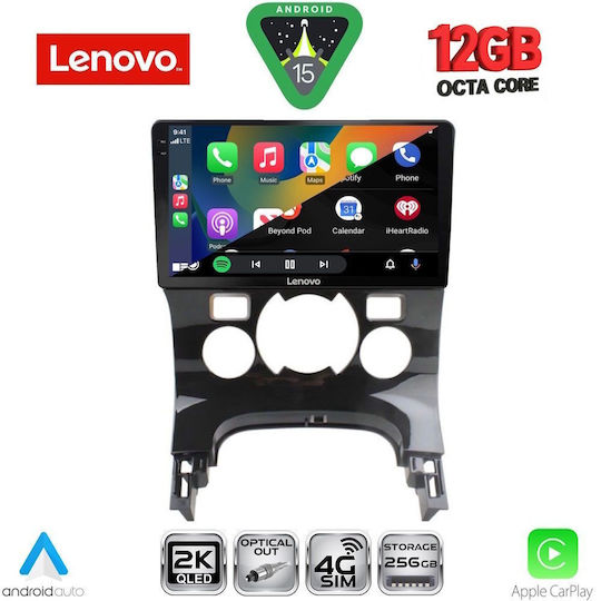 Lenovo Car Audio System for Peugeot 3008 BMW X1 / X3 / X4 2008-2016 with Clima (Bluetooth/USB/WiFi/GPS/Apple CarPlay/Android Auto) with 9" Touch Screen