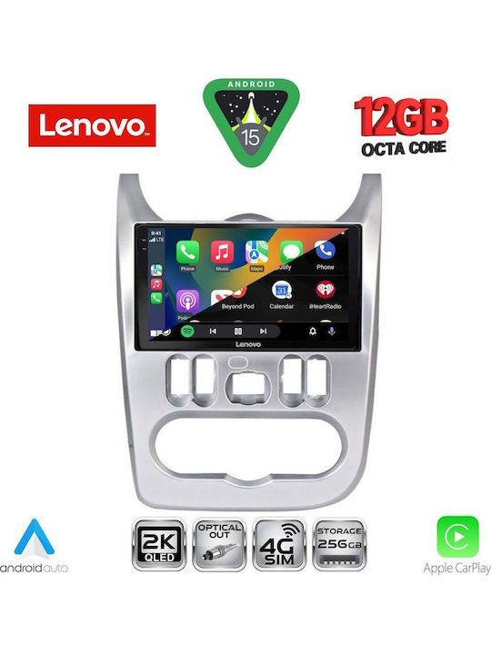 Lenovo Car Audio System for Renault Logan BMW X1 / X3 / X4 Dacia Duster / Logan / Sandero 2006-2012 (Bluetooth/USB/WiFi/GPS/Apple CarPlay/Android Auto) with 9" Touch Screen