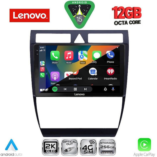 Lenovo Car Audio System for BMW X1 / X3 / X4 Audi A6 1998-2005 (Bluetooth/USB/WiFi/GPS/Apple CarPlay/Android Auto) with 9" Touch Screen
