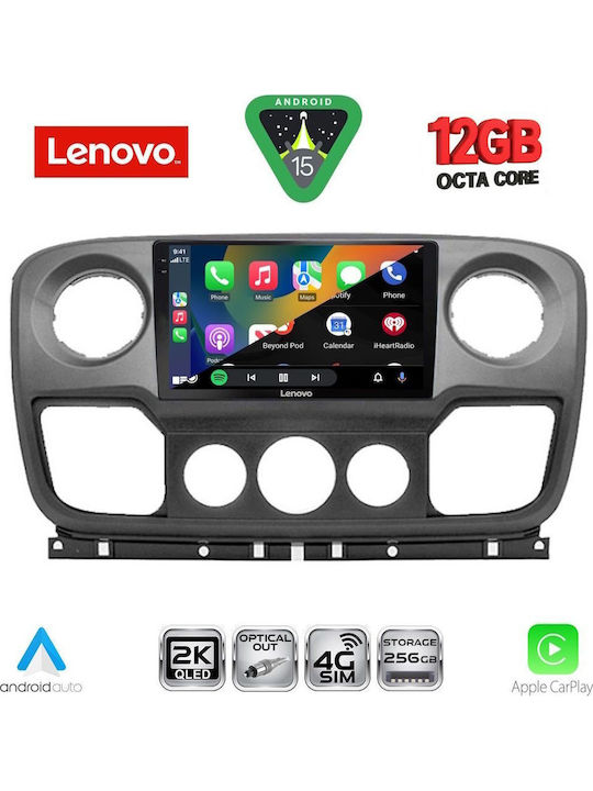 Lenovo Car Audio System for Opel Movano Renault Master BMW X1 / X3 / X4 Nissan NV400 2010-2020 (Bluetooth/USB/WiFi/GPS/Apple CarPlay/Android Auto) with 10" Touch Screen