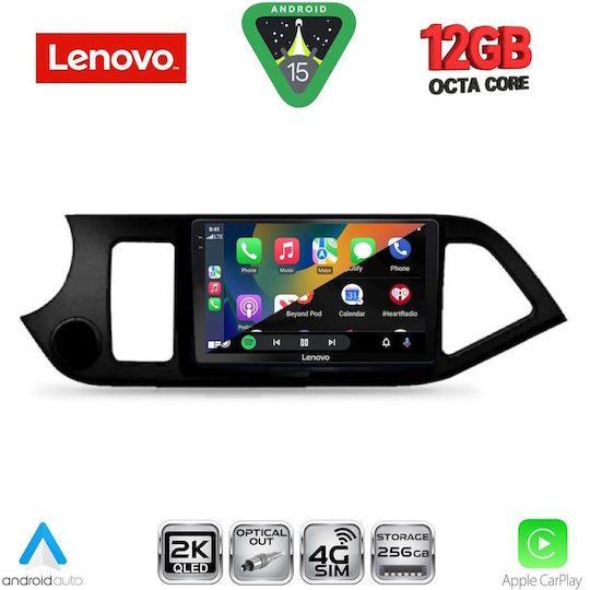 Lenovo Car Audio System for BMW X1 / X3 / X4 Kia Picanto 2011-2017 (Bluetooth/USB/WiFi/GPS/Apple CarPlay/Android Auto) with 9" Touch Screen