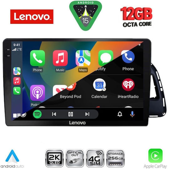 Lenovo Car Audio System for BMW X1 / X3 / X4 Audi Q5 2010-2018 (Bluetooth/USB/WiFi/GPS/Apple CarPlay/Android Auto) with 10" Touch Screen