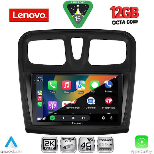 Lenovo Car Audio System for BMW X1 / X3 / X4 Dacia Logan / Sandero 2012-2019 (Bluetooth/USB/WiFi/GPS/Apple CarPlay/Android Auto) with 9" Touch Screen